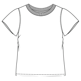 Patron ropa, Fashion sewing pattern, molde confeccion, patronesymoldes.com T-Shirt 9500 BABIES T-Shirts